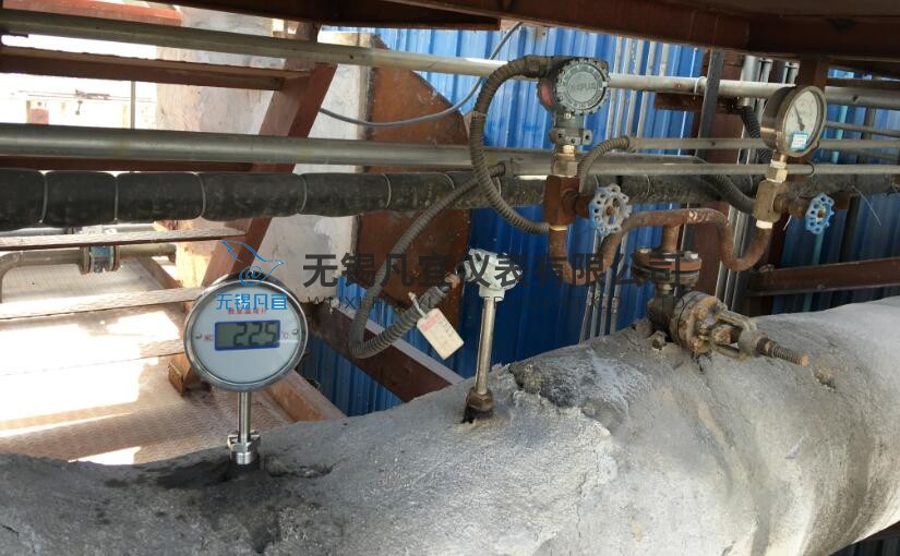 張家港天然氣鍋爐用雙金屬溫度計(jì)，熱電阻現(xiàn)場